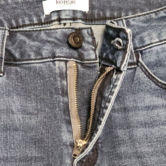 Kensie Blue Jeans Size 6/28 Skinny Ankle Faux Pearl & Rhinestone Design - Picture 9 of 16